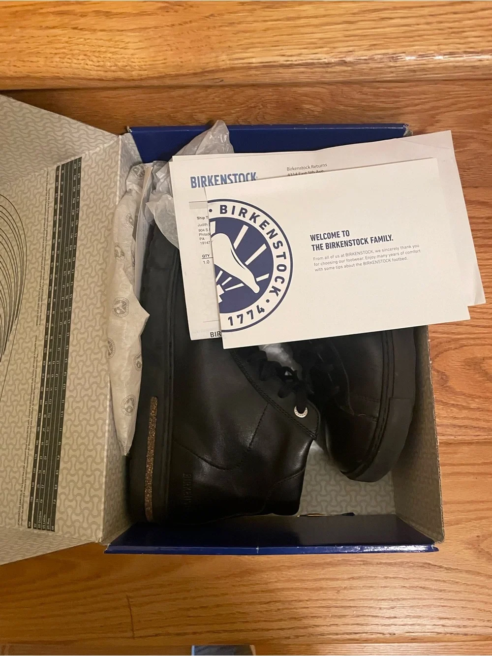 Birkenstock Women’s Black Leather High-Top Sneakers